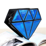 Diamond Cut Holographic Fashion Bag-Shelfies-Blue-| All-Over-Print Everywhere - Designed to Make You Smile
