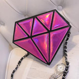Diamond Cut Holographic Fashion Bag-Shelfies-Rose Red-| All-Over-Print Everywhere - Designed to Make You Smile