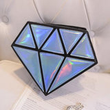 Diamond Cut Holographic Fashion Bag-Shelfies-Light Blue-| All-Over-Print Everywhere - Designed to Make You Smile
