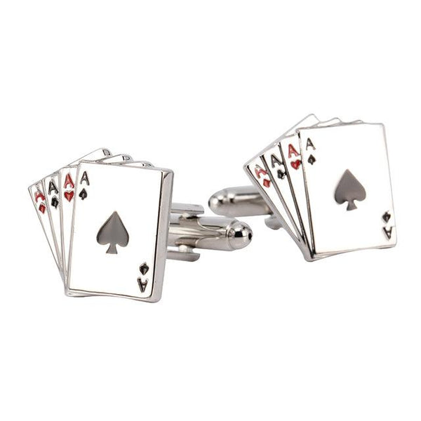 Everything's Aces Cufflinks-Shelfies-| All-Over-Print Everywhere - Designed to Make You Smile