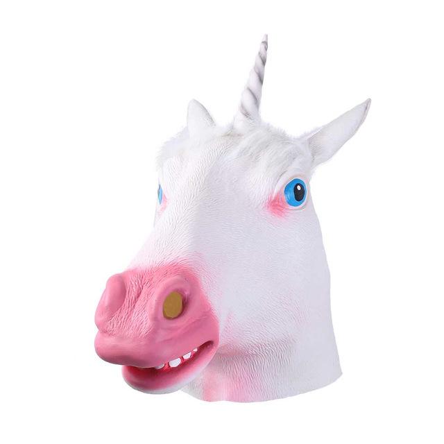 White Unicorn Head Animal Mask-Shelfies-| All-Over-Print Everywhere - Designed to Make You Smile