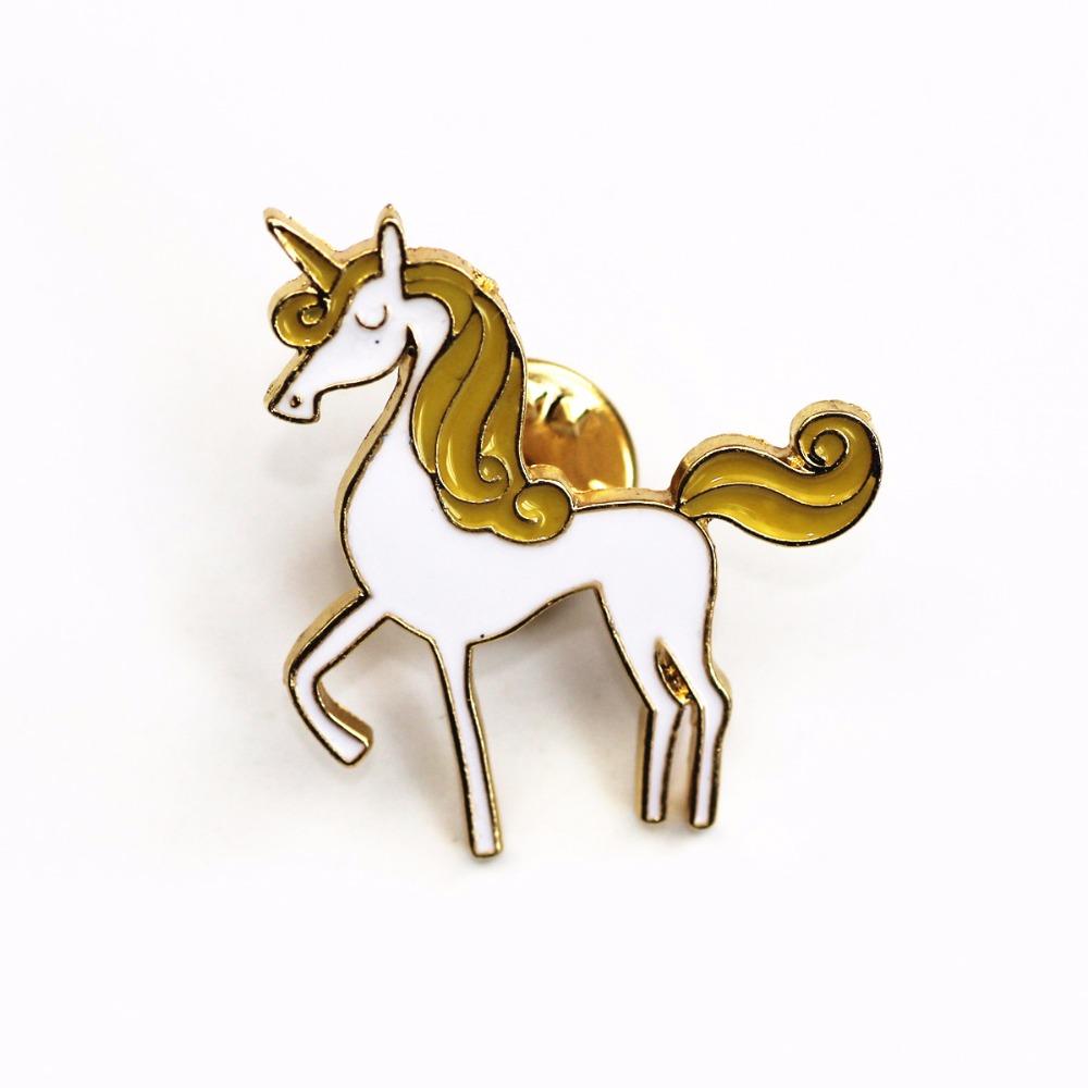 Poised Unicorn Brooch Pin-Shelfies-| All-Over-Print Everywhere - Designed to Make You Smile