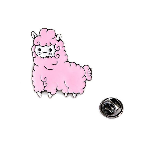 Alpaca Bling Brooch Pin-Shelfies-Pink-| All-Over-Print Everywhere - Designed to Make You Smile