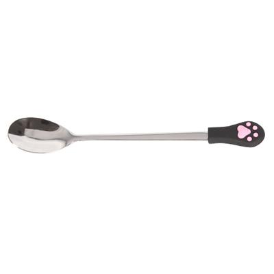 Me-Ow Cat Paw Spoon-Shelfies-Black Metal Spoon-| All-Over-Print Everywhere - Designed to Make You Smile