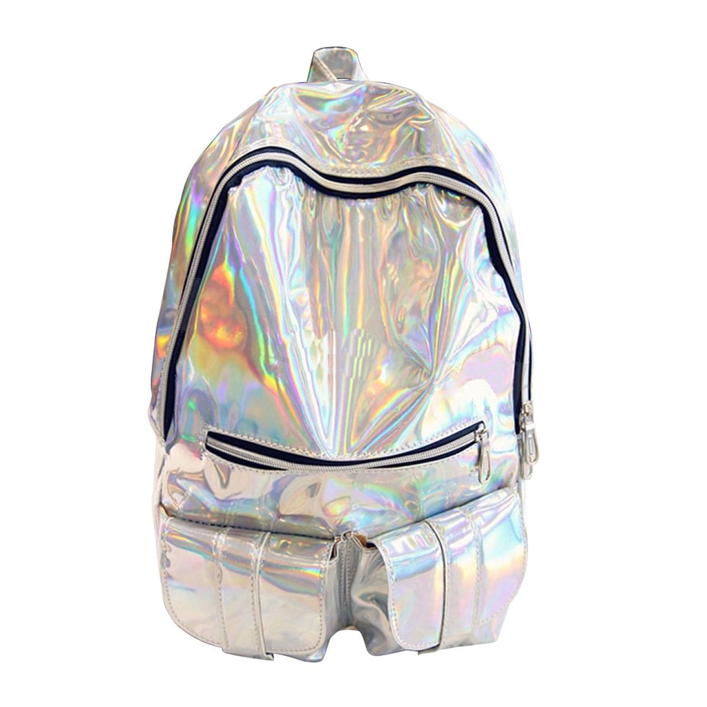 Out Of This World Holographic Backpack-Shelfies-Silver-| All-Over-Print Everywhere - Designed to Make You Smile