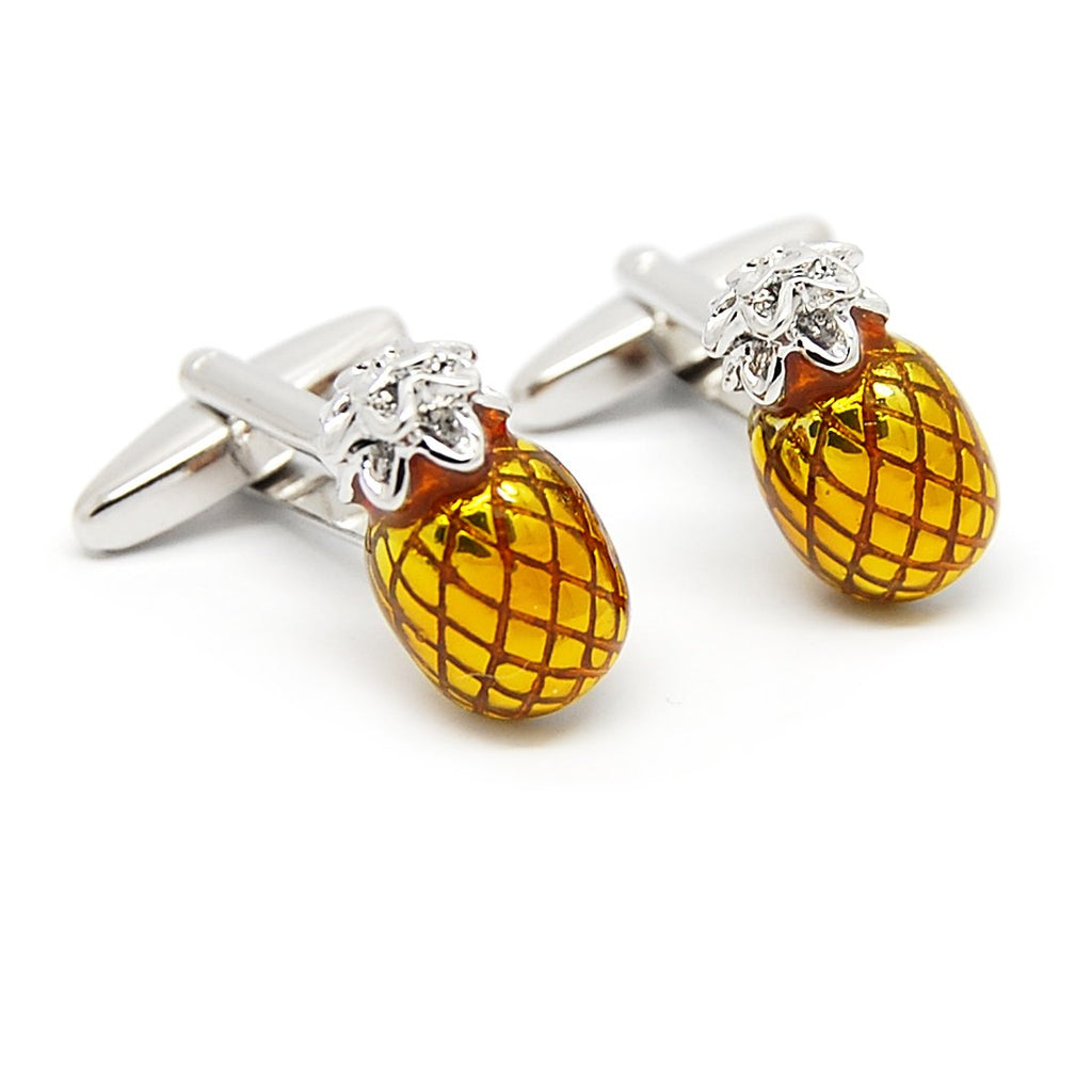 Pineapple Passion Cufflinks-Shelfies-| All-Over-Print Everywhere - Designed to Make You Smile