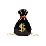 Miss Moneybags Fashion Bag-Shelfies-Black-| All-Over-Print Everywhere - Designed to Make You Smile