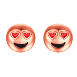 Heart Eyes Emoji Emoji Women Stud Earrings-Shelfies-Rose Gold-one-size-| All-Over-Print Everywhere - Designed to Make You Smile