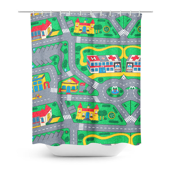 Carpet Track Shower Curtain-Gooten-| All-Over-Print Everywhere - Designed to Make You Smile
