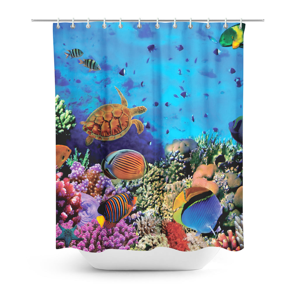 Coral Shower Curtain-Gooten-One Size-| All-Over-Print Everywhere - Designed to Make You Smile