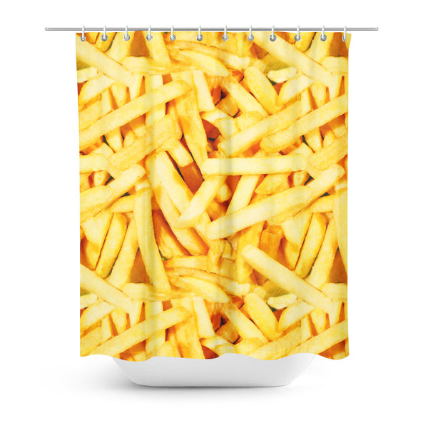 French Fries Shower Curtain-Gooten-One Size-| All-Over-Print Everywhere - Designed to Make You Smile