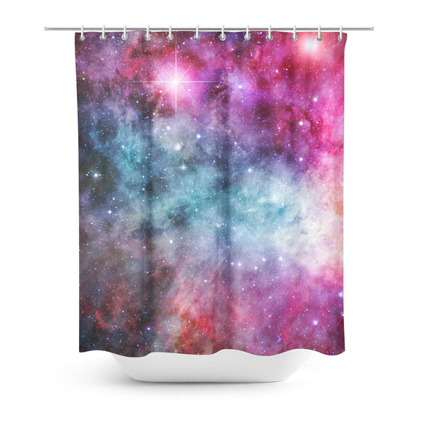 Galaxy Love Shower Curtain-Gooten-| All-Over-Print Everywhere - Designed to Make You Smile
