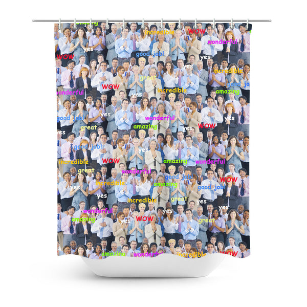 Happy Business Shower Curtain-Gooten-| All-Over-Print Everywhere - Designed to Make You Smile
