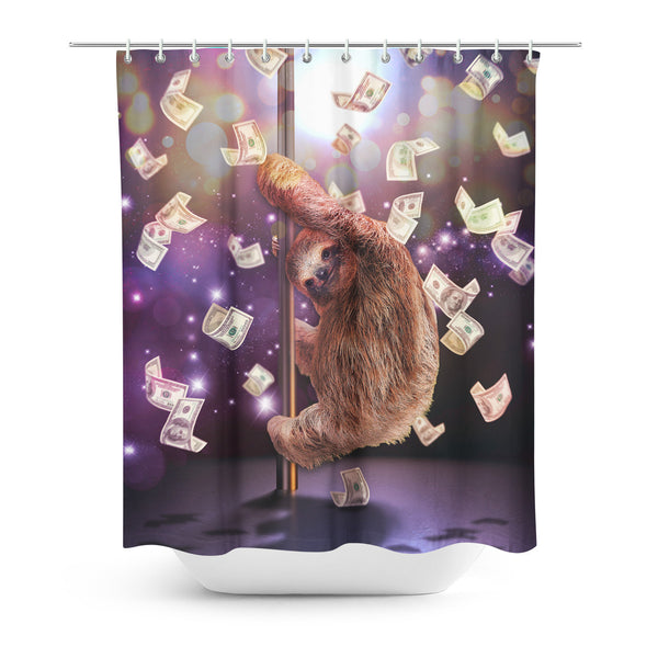 Stripper Sloth Shower Curtain-Gooten-| All-Over-Print Everywhere - Designed to Make You Smile