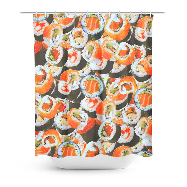 Sushi Invasion Shower Curtain-Gooten-| All-Over-Print Everywhere - Designed to Make You Smile