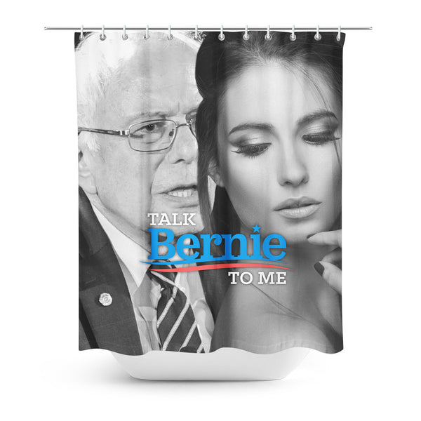 Talk Bernie To Me Shower Curtain-Gooten-| All-Over-Print Everywhere - Designed to Make You Smile