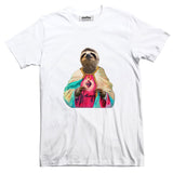 Sloth Jesus Basic T-Shirt-Printify-White-S-| All-Over-Print Everywhere - Designed to Make You Smile