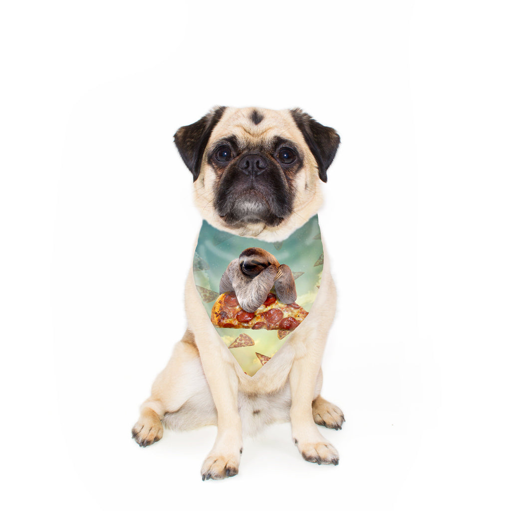 Sloth Pizza Pet Bandana-Gooten-24x24 inch-| All-Over-Print Everywhere - Designed to Make You Smile