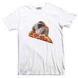 Sloth Pizza Basic T-Shirt-Printify-White-S-| All-Over-Print Everywhere - Designed to Make You Smile
