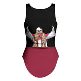 Sloth Pope One-Piece Swimsuit-teelaunch-| All-Over-Print Everywhere - Designed to Make You Smile