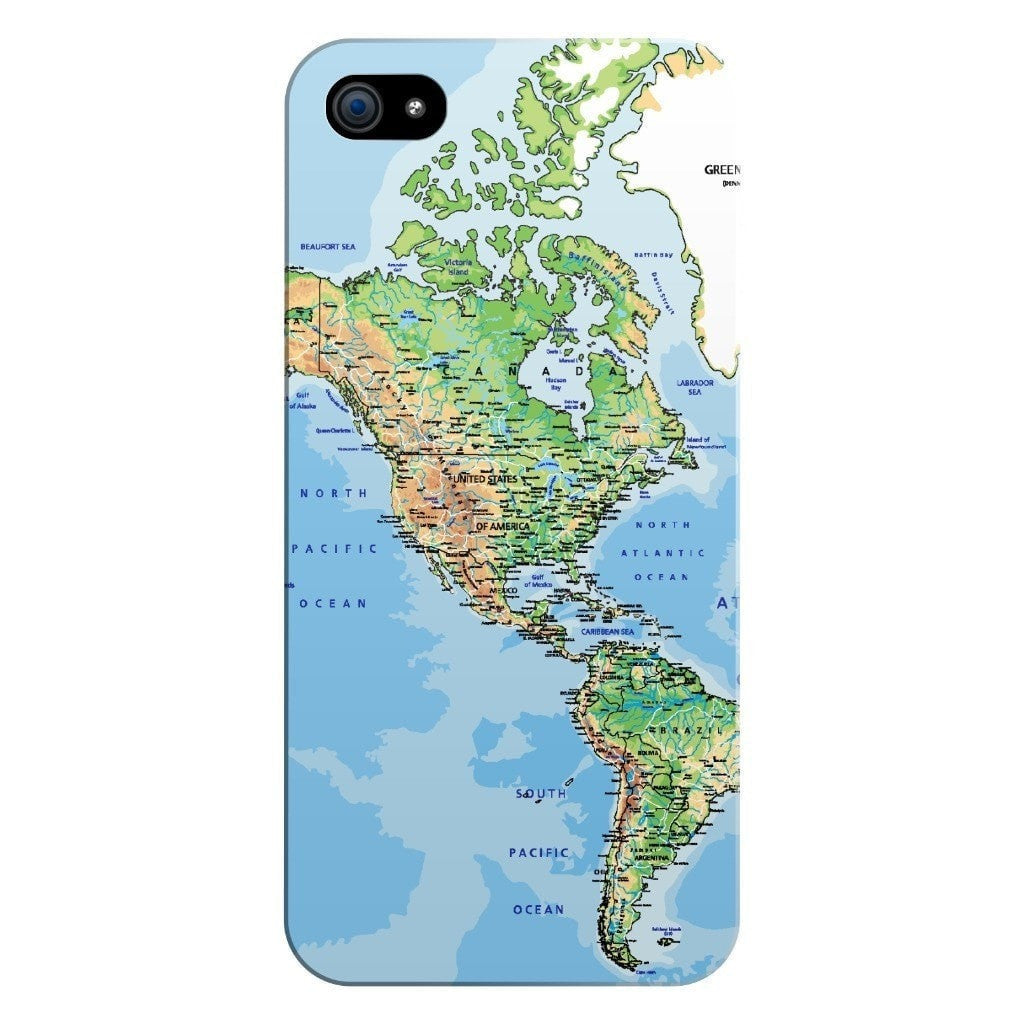 World Map The Americas Smartphone Case-Gooten-iPhone 5/5s/SE-| All-Over-Print Everywhere - Designed to Make You Smile