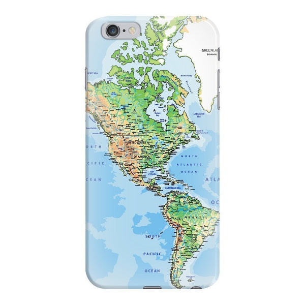 World Map The Americas Smartphone Case-Gooten-iPhone 6 Plus/6s Plus-| All-Over-Print Everywhere - Designed to Make You Smile