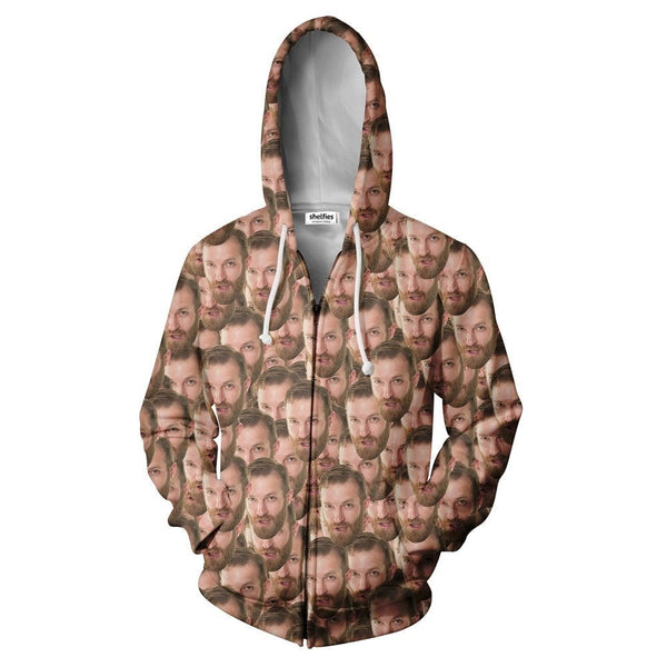 Your Face Custom Zip Hoodie-Shelfies-| All-Over-Print Everywhere - Designed to Make You Smile