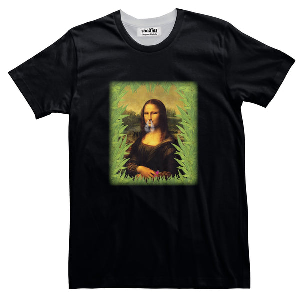 Stoner Lisa Basic T-Shirt-Printify-Black-S-| All-Over-Print Everywhere - Designed to Make You Smile