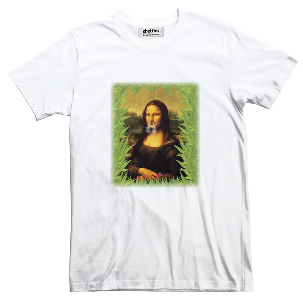 Stoner Lisa Basic T-Shirt-Printify-White-S-| All-Over-Print Everywhere - Designed to Make You Smile