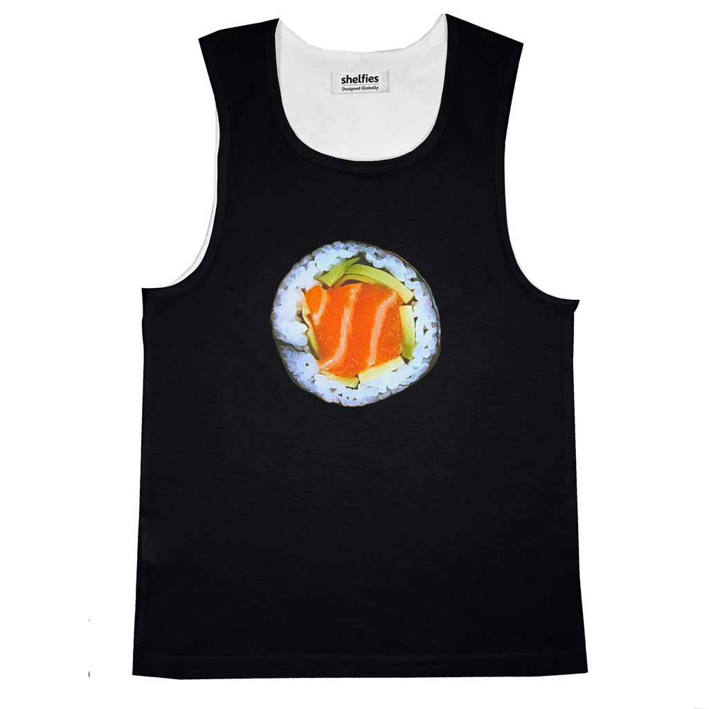Sushi Basic Tank Top-Printify-Black-S-| All-Over-Print Everywhere - Designed to Make You Smile