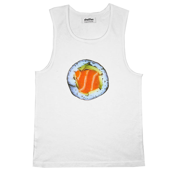 Sushi Basic Tank Top-Printify-White-S-| All-Over-Print Everywhere - Designed to Make You Smile