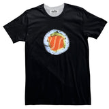 Sushi Basic T-Shirt-Printify-Black-S-| All-Over-Print Everywhere - Designed to Make You Smile