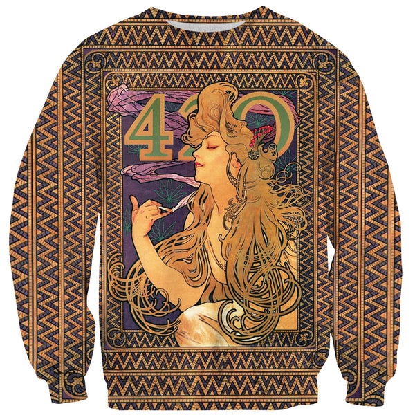 420 Mucha Sweater-Shelfies-| All-Over-Print Everywhere - Designed to Make You Smile