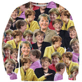 Angela Merkel Face Sweater-Subliminator-| All-Over-Print Everywhere - Designed to Make You Smile