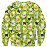 Avo-cat-o Invasion Sweater-Shelfies-| All-Over-Print Everywhere - Designed to Make You Smile