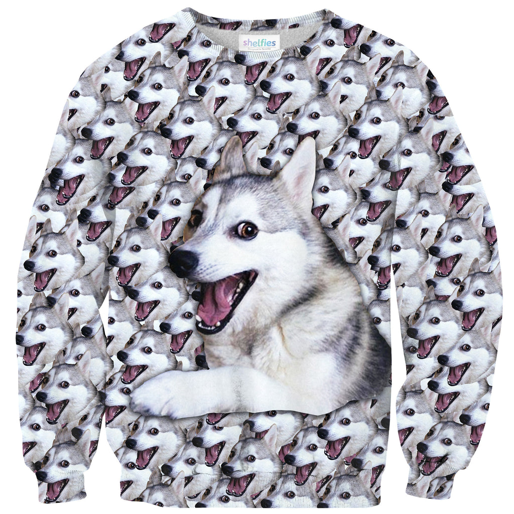 Bad Joke Husky Sweater-Shelfies-| All-Over-Print Everywhere - Designed to Make You Smile