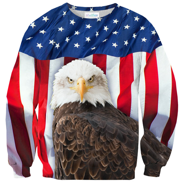 Bald Eagle Sweater-Shelfies-| All-Over-Print Everywhere - Designed to Make You Smile
