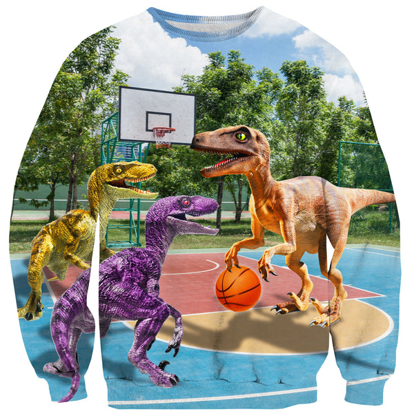 Ballin' Raptors Sweater-Shelfies-| All-Over-Print Everywhere - Designed to Make You Smile