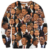 Barack Obama Face Sweater-Subliminator-| All-Over-Print Everywhere - Designed to Make You Smile