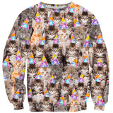 Birthday Cats Sweater-Shelfies-| All-Over-Print Everywhere - Designed to Make You Smile