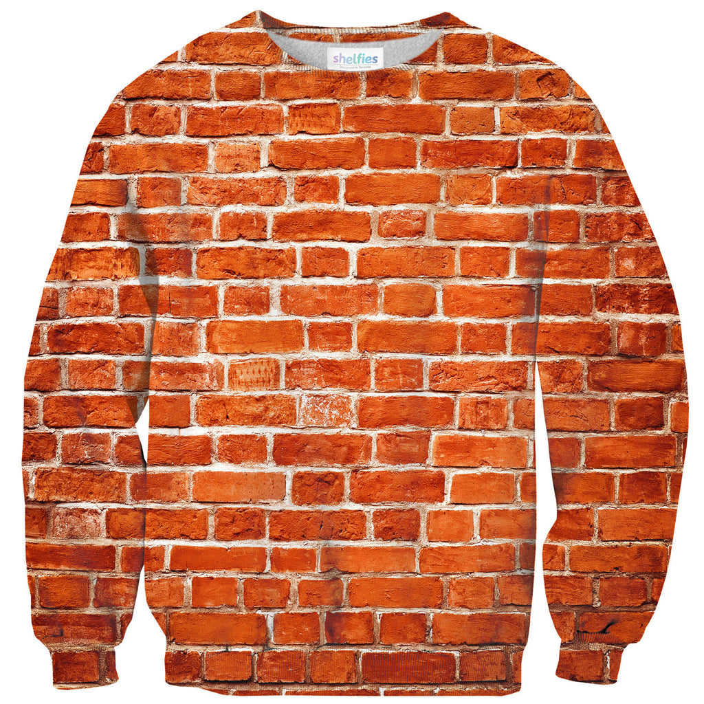 Brick Wall Sweater-Shelfies-| All-Over-Print Everywhere - Designed to Make You Smile