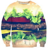 Burger Sweater-Shelfies-| All-Over-Print Everywhere - Designed to Make You Smile