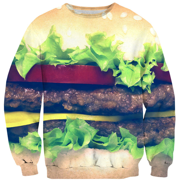 Burger Sweater-Shelfies-| All-Over-Print Everywhere - Designed to Make You Smile
