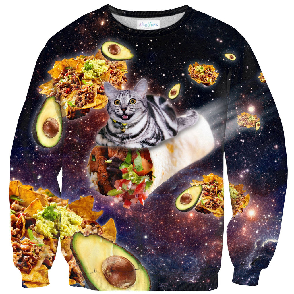 Burrito Cat Sweater-Subliminator-| All-Over-Print Everywhere - Designed to Make You Smile