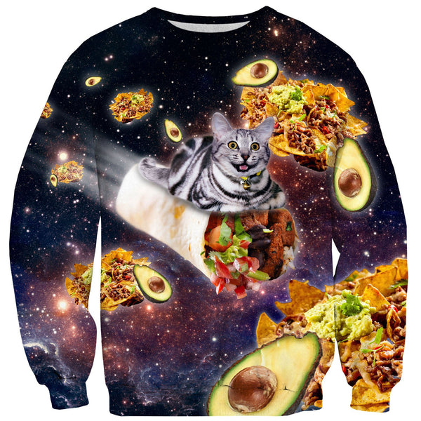 Burrito Cat Sweater-Subliminator-| All-Over-Print Everywhere - Designed to Make You Smile