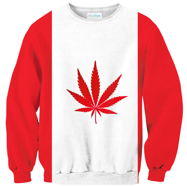 Canadian Cannabis Sweater-Shelfies-| All-Over-Print Everywhere - Designed to Make You Smile