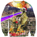 Christmas Dino Sweater-Shelfies-| All-Over-Print Everywhere - Designed to Make You Smile