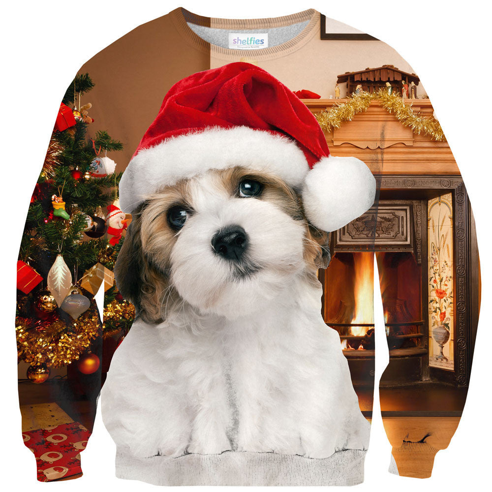 Christmas Dog Sweater-Shelfies-| All-Over-Print Everywhere - Designed to Make You Smile