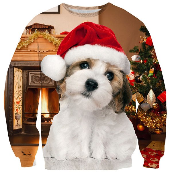 Christmas Dog Sweater-Shelfies-| All-Over-Print Everywhere - Designed to Make You Smile