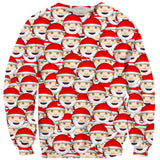 Emoji Santa Invasion Sweater-Shelfies-| All-Over-Print Everywhere - Designed to Make You Smile